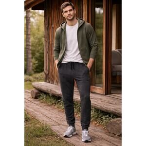 AETHER Charcoal Jogger Pants Technical Stretch Lounge Travel Pants Men Size 0 XS